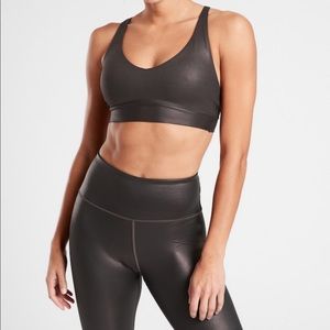 Athleta tall legging and bra set- antique burgundy